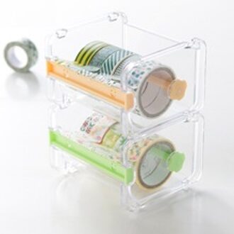 Creatieve Washi Tape Cutter Set Tape Hulpmiddel Transparante Tape Houder Tape Dispenser Kantoorbenodigdheden Supplies