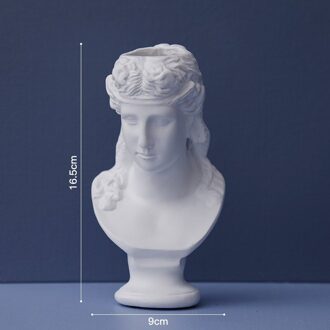Creatieve Witte Hars Vaas Make-Up Borstel Opbergdoos Pennenhouder David Standbeeld Home Kunst Decoratie Ambachten Briefpapier Ariadne