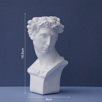 Creatieve Witte Hars Vaas Make-Up Borstel Opbergdoos Pennenhouder David Standbeeld Home Kunst Decoratie Ambachten Briefpapier Medici