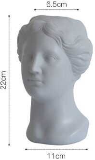 Creatieve Witte Hars Vaas Make-Up Borstel Opbergdoos Pennenhouder David Standbeeld Home Kunst Decoratie Ambachten Briefpapier Venus-wit