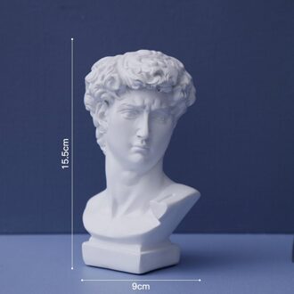Creatieve Witte Hars Vaas Make-Up Borstel Opbergdoos Pennenhouder David Standbeeld Home Kunst Decoratie Ambachten Briefpapier