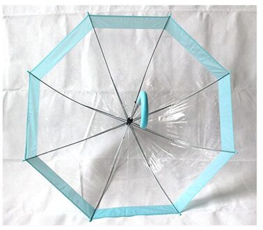 Creatieve zomer paraplu selling , rechte lange handvat transparante mode vijf kleuren paraplu optionele mail 059 lucht blauw