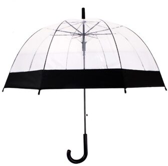 Creatieve zomer paraplu selling , rechte lange handvat transparante mode vijf kleuren paraplu optionele mail 059 zwart