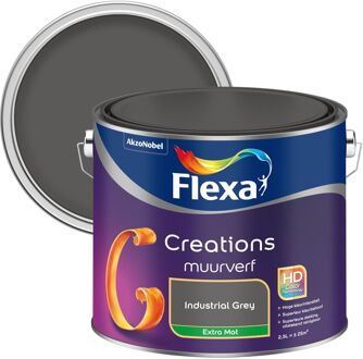 Creations - Muurverf Extra Mat - Industrial Grey - 2,5 liter Grijs