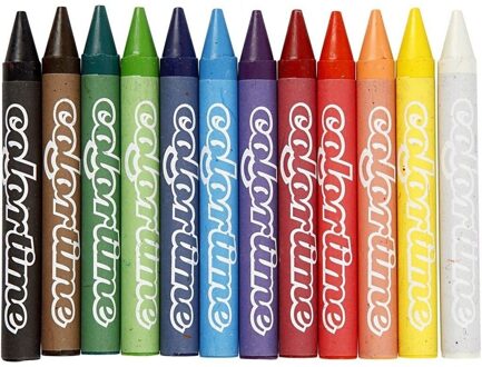 Creativ company 12x Gekleurde waskrijtjes - Action products