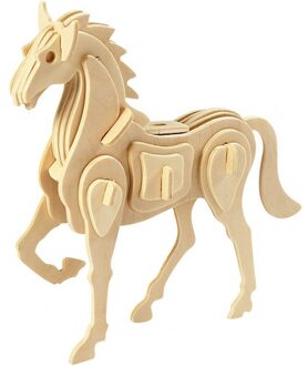 Creativ company 3d Houten Constructie Set Paard 18 X 4,5 X 16 Cm