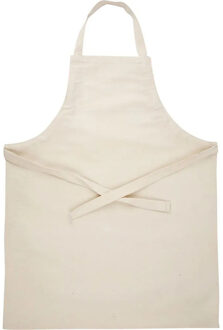 Creativ company Keukenschort / kliederschort/ kookschort/ knutselschort/ kinderschort - creme wit - Kinderen 7/12 jaar - Keukenschorten Beige