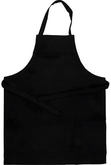 Creativ company Keukenschort / kliederschort/ kookschort/ knutselschort/ kinderschort - Zwart - Kinderen 7/12 ja