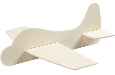 Creativ company Vliegtuig van hout - 21.5 x 25.5 cm - bouwpakket - Hobby materialen knutselen - speelgoed