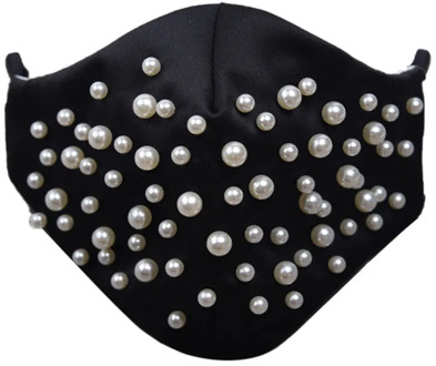 Creative Bridal Pearl Decoration Mask Dustproof Breathable Mask Face Jewelry for Girl Luxury Pearl Wedding Mask Face Accessories