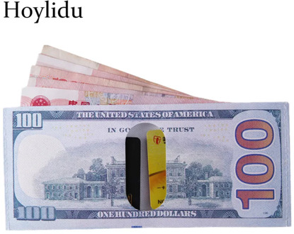 Creative Chic Money Clip Wallet Men for Money and Cards Currency Notes Pattern Dollar Euro Pound Canvas Money Clips Unisex Purse