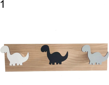 Creative Cute Nordic Minimalist Dinosaur Nail-free Wall Clothes Hooks Kids Room Decorative Key Hanging Hanger Kitchen Storage