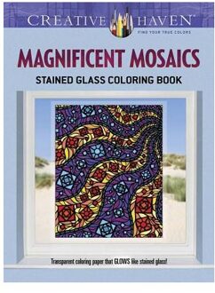 Creative Haven Magnificent Mosaics Stained Glass Coloring Book - Mazurkiewicz, Jessica