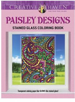 Creative Haven Paisley Designs Stained Glass Coloring Book