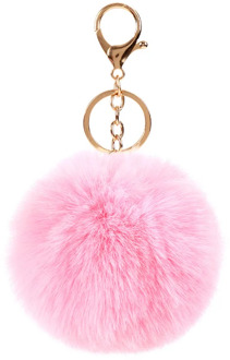Creative rabbit hair ball pendant, artificial hair ball hanging key chain pendant, case and bag ornament accessories