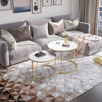 Creative Round Table Nordic Small Coffee Table Modern Home Living Room Sofa Round Table Bedside Multifunctional Removable Table