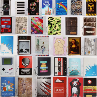 Creative Travel Passport Cover PVC Wallet Bag Letter Men Women ID Address Holder Portable Boarding Travel Accessories