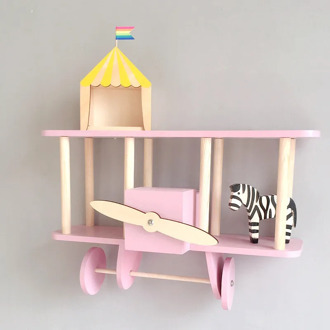 Creative Wooden Airplane Shelf Medium Airplane Nursery Baby And Child Room Wall Decoration Birth Idea Gift 100% Handmade Gifts