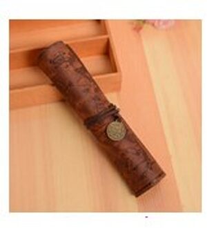 Creativiteit Schatkaart Vintage Canvas Lederen Grote Capaciteit Potlood Tas Leuke En Eenvoudige Briefpapier Doos Pen Scroll Jongen Student 1