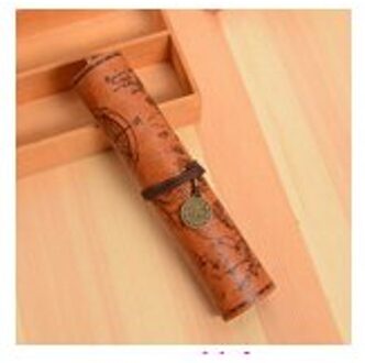 Creativiteit Schatkaart Vintage Canvas Lederen Grote Capaciteit Potlood Tas Leuke En Eenvoudige Briefpapier Doos Pen Scroll Jongen Student 4