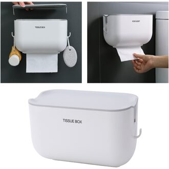 Creativiteit Wc Keuken Badkamer Houder Tissue Box Wall Mounted Accesoires grijs