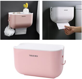 Creativiteit Wc Keuken Badkamer Houder Tissue Box Wall Mounted Accesoires roze