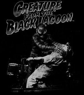 Creature From The Black Lagoon Black And White T-shirt - Zwart - 3XL