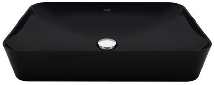 Creavit Aqualis keramische waskom 60x40cm mat zwart