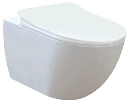 Creavit Design Hangend Toilet - 35.3x51cm - spoelrandloos - wit FE322-11CB00E-0000