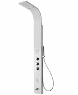 Creavit douchepaneel - 160x46x20cm - handdouche - massagejets - uitloopkraan - wit ZLW103