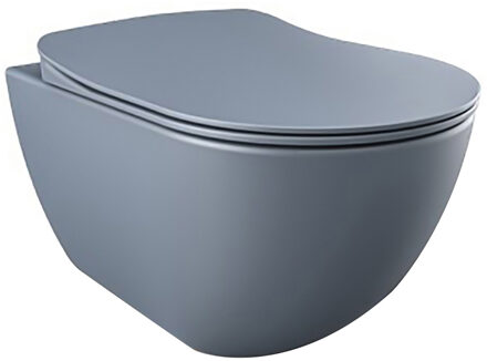 Creavit FE322 Randloos Wandcloset Met RVS Sproeier (Bidet) Mat Basalt