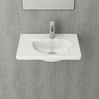 Creavit Fontein BWS 44,5x31x12,5 cm Inclusief 1 Kraangat Mat Wit