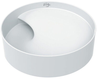 Creavit Ruby waskom - 40x40x11 - rond - opbouw - keramiek - wit glans RB141-00CB42E-0000