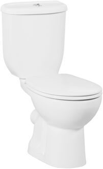 Creavit Sedef P-Trap Duoblok Toilet Met RVS Sproeier (Bidet) Wit