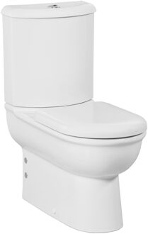 Creavit Staand toilet Creavit Selin wit compleet, muur/onder uitgang