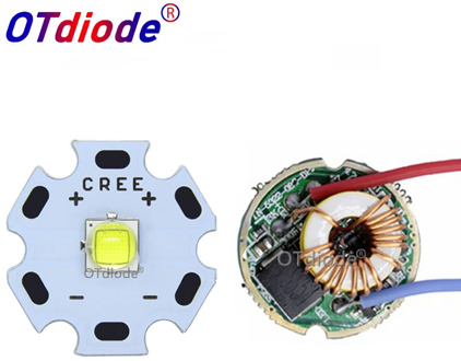 Cree XML2 XM-L2 T6 10W High Power LED Emitter Cool White Diode 16/20mm PCB+17mm/22mm DC3.7V 12V Driver