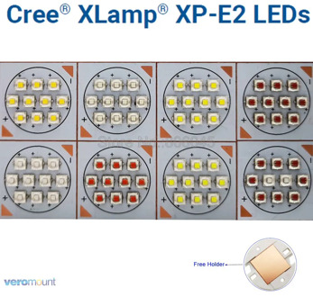 Cree XPE2 10 LED Intergrated Light Source XP-E2 White Red Green Yellow Blue Mixed Color DIY LED Light DC30-36V 600mA 24*24 PCB