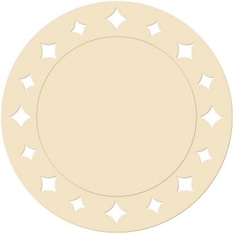 Creme placemats van karton 33 cm