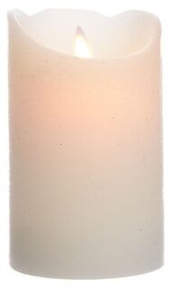 Creme witte LED kaarsen/stompkaarsen 12 cm flakkerend Ivoorwit