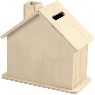Creotime Spaarhuis, afm 10,1x10x5,4 cm, triplex, 10 stuks