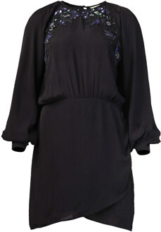 Crêpe jurk met pailletten Joya  zwart - XS/S,L/XL,