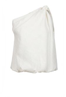 Crêpe one-shoulder top Fiona  naturel - XS,S,M,L,