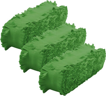 Crepe papier feest slingers/guirlande - 3x - 6 meter - groen - feestversiering - uni kleuren