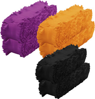 Crepe papier feestslingers set - Halloween - 6 meter p/st - versiering - 6x slingers