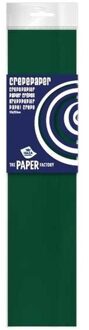 Crepe papier plat donkergroen 250 x 50 cm knutsel materiaal - Hobbypapier