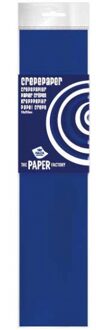 Crepe papier platte vellen - 1x - donkerblauw - 250 x 50 cm - Knutselen met papier - Knutselspullen