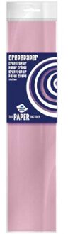Crepe papier platte vellen - 1x - lichtroze - 250 x 50 cm - Knutselen met papier - Knutselspullen