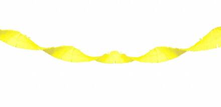 Crepe papier slinger - 18 meter - neon geel