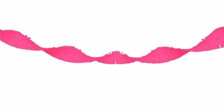 Crepe papier slinger - 18 meter - neon roze