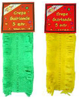 Crepe papier slingers groen geel